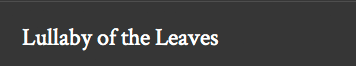 Lullaby Of The Leaves